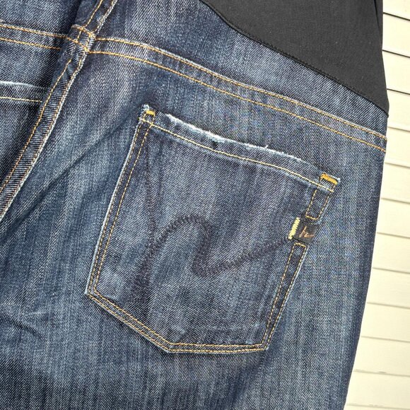 Citizens of Humanity Faye Maternity Bootcut Jeans Belly Panel 28 Hemmed 27 1/4" - Picture 6 of 9